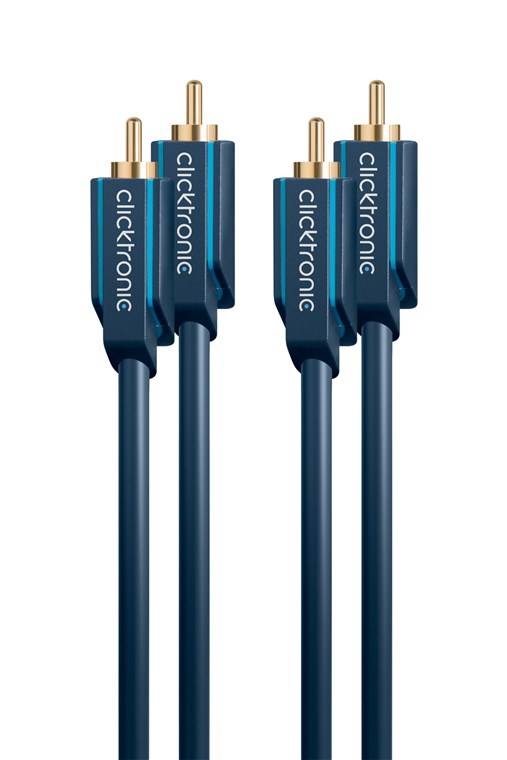 cablu profesional rca mufa x2 din ambele parti 05m ofc placare aurit clicktronic 70376 6