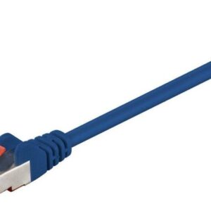 cablu sftp pimf cat6 albastru 15m patchcord cupru ecranat 2x rj45 goobay