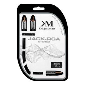 cablu stereo jack 35 mm la 2x rca 18m profesional krugermatz 1