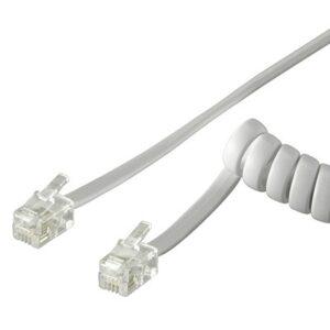 cablu telefonic receptor spiralat rj10 2m 4 pini 4 contacte goobay