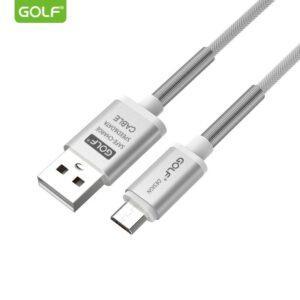 cablu thunder micro usb golf 40m argintiu 1m 24a fast charging 1