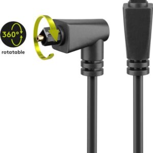 cablu toslink toslink mufa la 90 grade 2m ext 4mm goobay