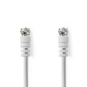 cablu tv coaxial tata coaxial mama 1m alb csc dublu izolat nedis