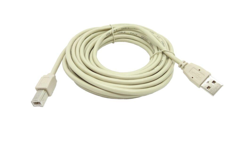 cablu usb 20 a la usb b pentru impimanta 5m crem micro connect gembird