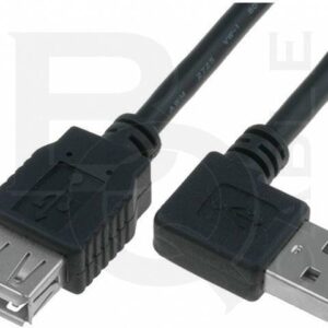 cablu usb 20 a soclu mama usb a mufa tata in unghi 18m negru bq cable
