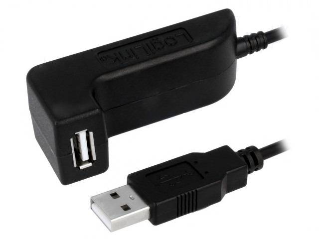 cablu usb 20 a soclu mama usb a mufa tata nichelat 15m negru logilink