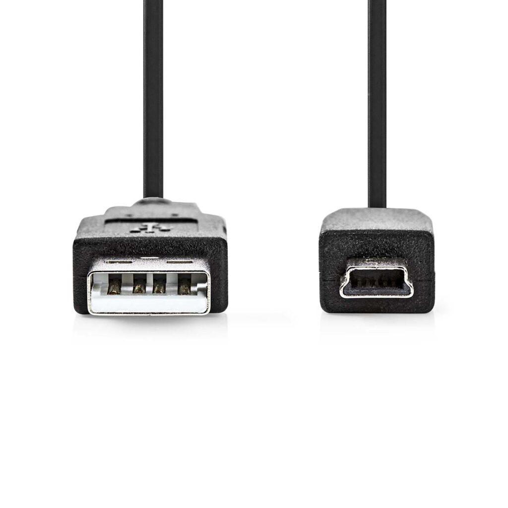 cablu usb 20 a tata mini usb 5 pini tata 5m negru nedis 1