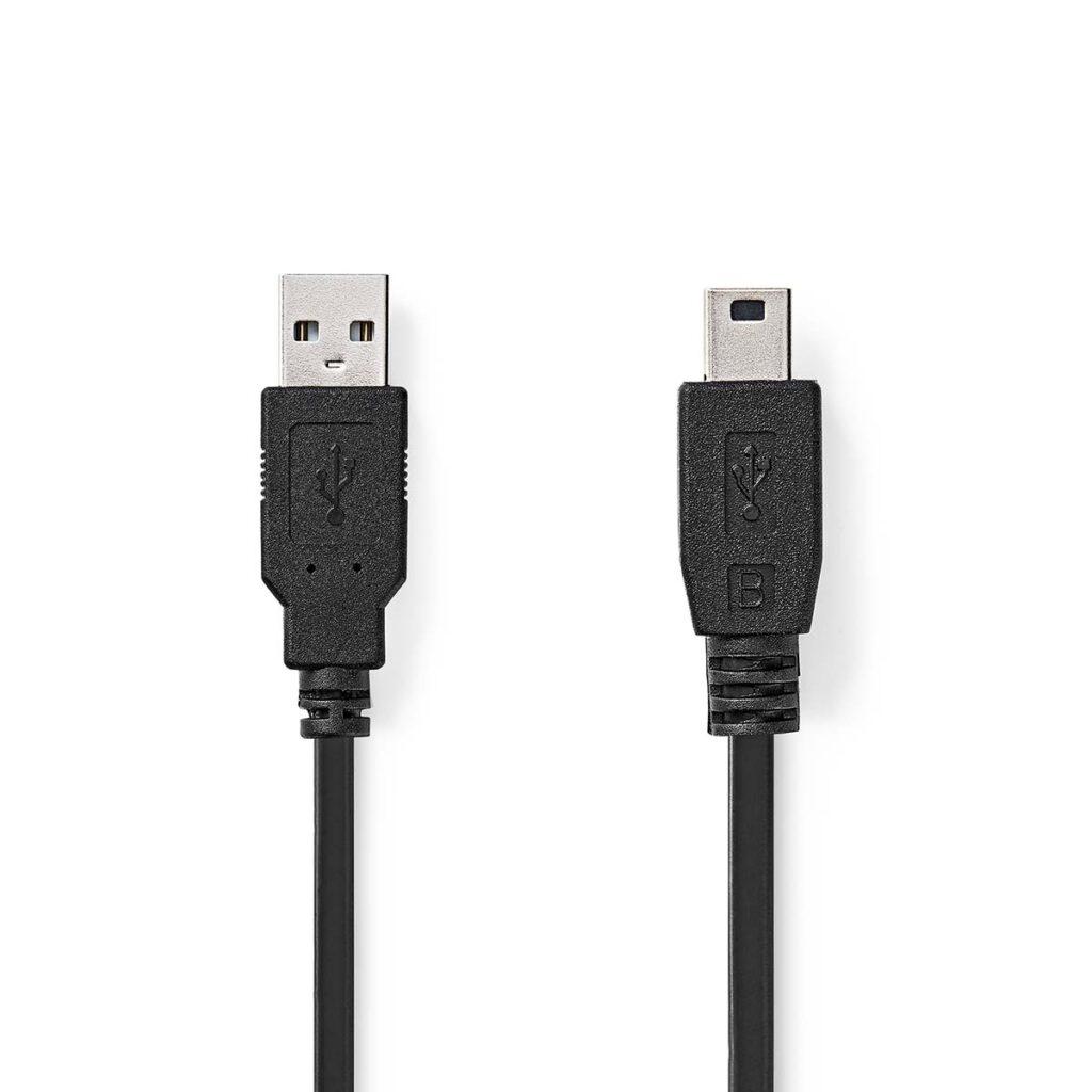 cablu usb 20 a tata mini usb 5 pini tata 5m negru nedis