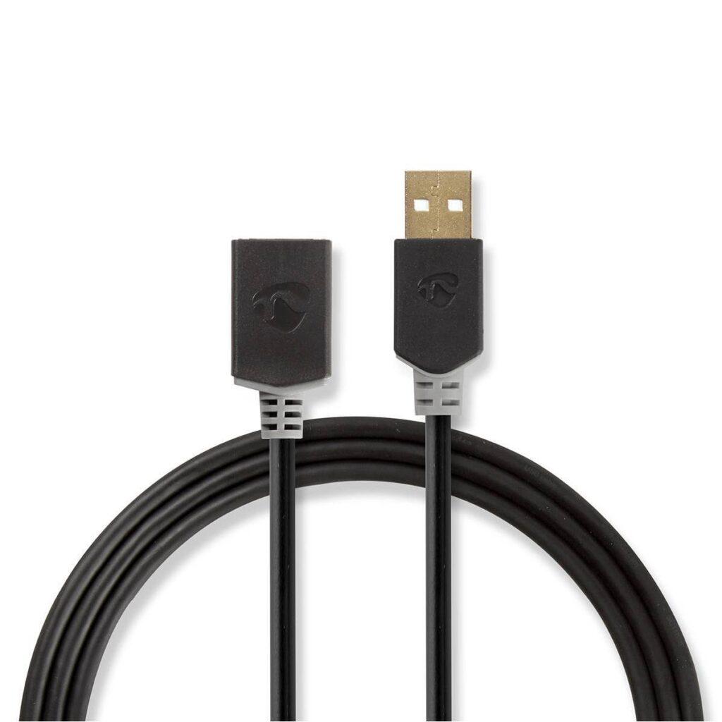 cablu usb 20 a tata usb a mama 2m nedis