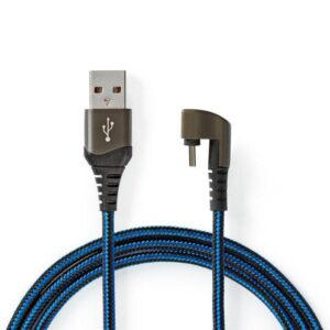 cablu usb 20 a tata usb type c tata conector gaming 180 2m nedis