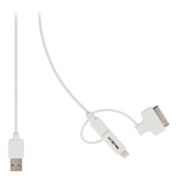 cablu usb 20 micro usb lightning 30p 1m alb valueline 1