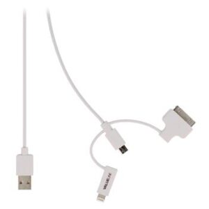 cablu usb 20 micro usb lightning 30p 1m alb valueline