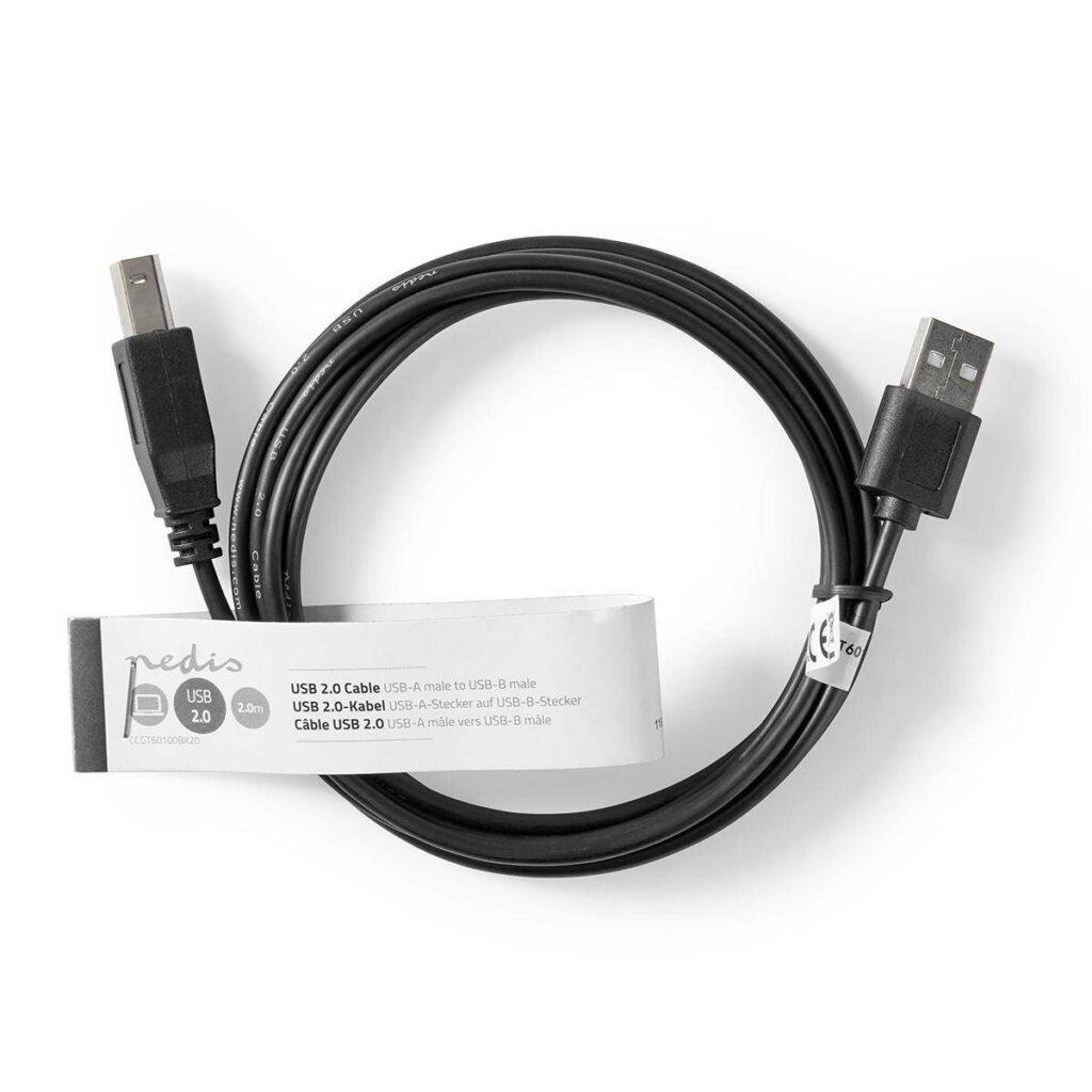 cablu usb 20 nedis usb a tata usb b tata 2m 2