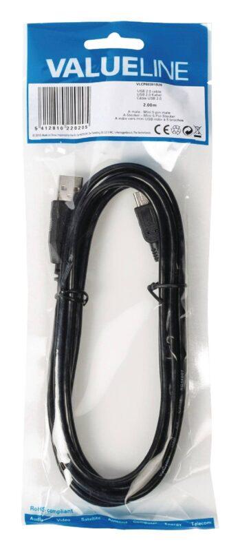 cablu usb 20 tata mini usb 5 pini tata 18m valueline 4