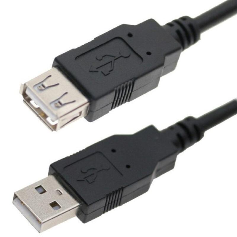 cablu usb 20 usb a soclu usb a mufa nichelat 5m negru vcom