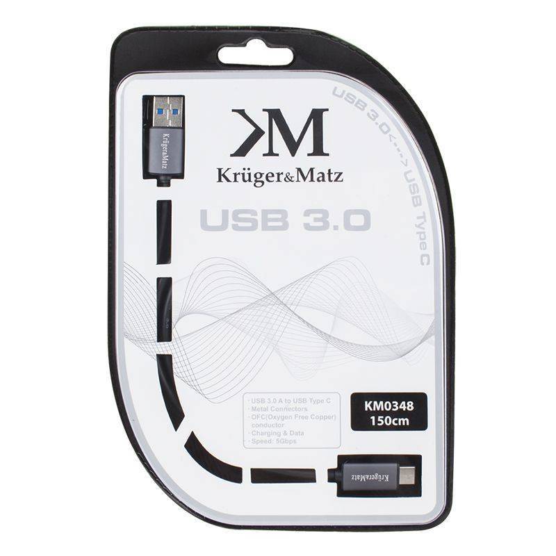 cablu usb 30 cu usb type c 1m profesional krugermatz 3