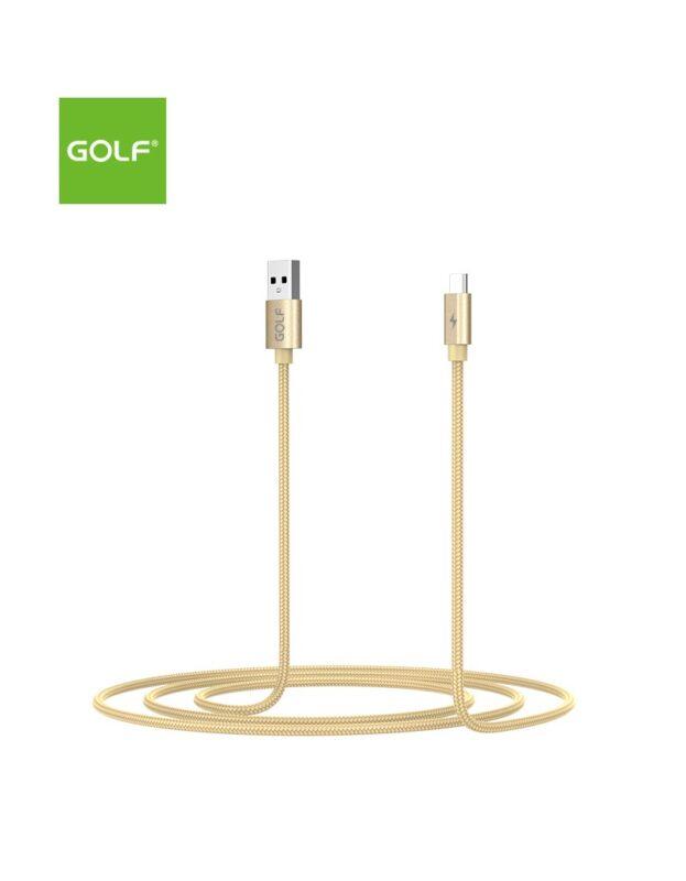 cablu usb la micro usb 1m golf data sync quick charge 5a auriu gc 76m 1