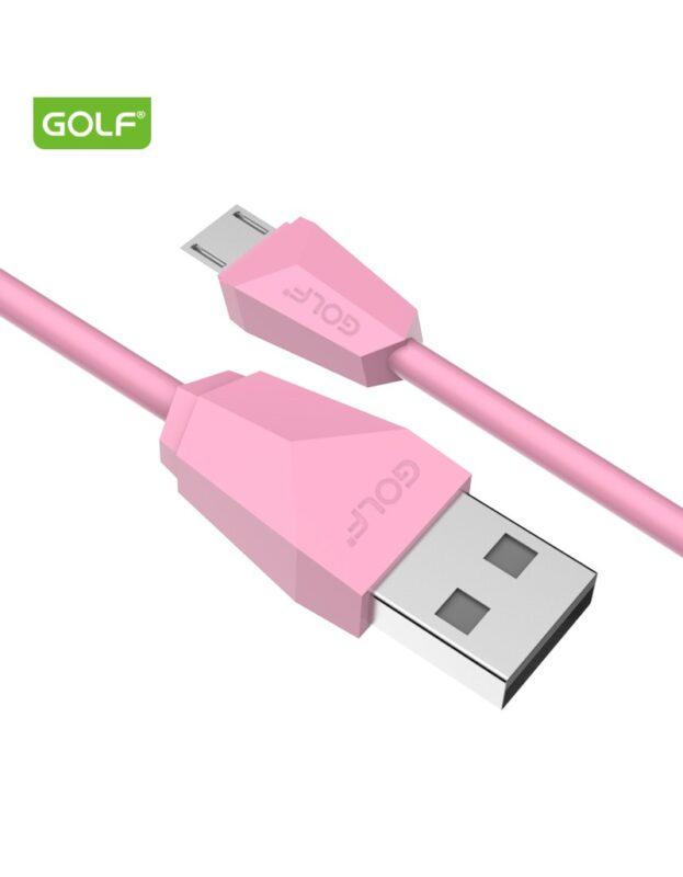 cablu usb la micro usb golf diamond sync cablu roz 1m 2a gc 27m