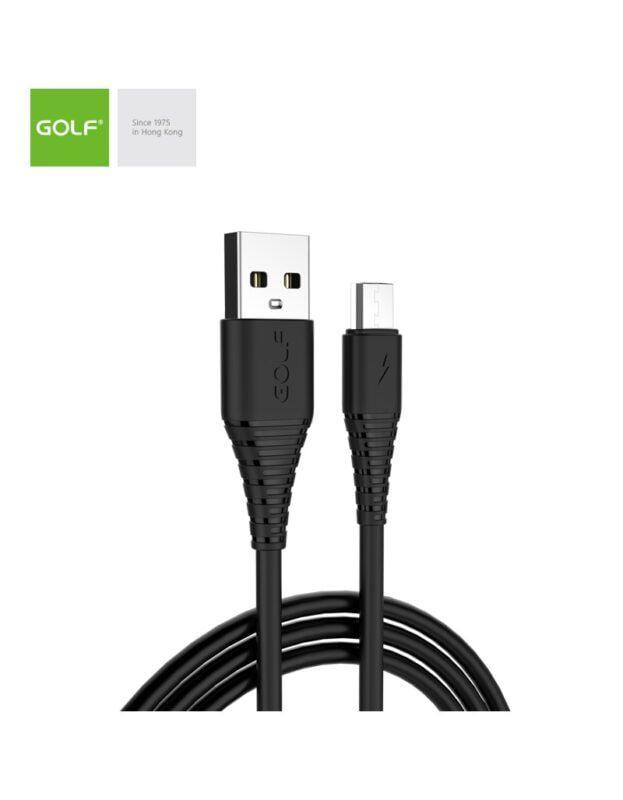cablu usb la micro usb golf flying fish fast cable 3a negru 1m gc 64m