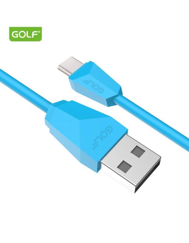 cablu usb la usb type c golf diamond sync cablu albastru 1m 2a gc 27t