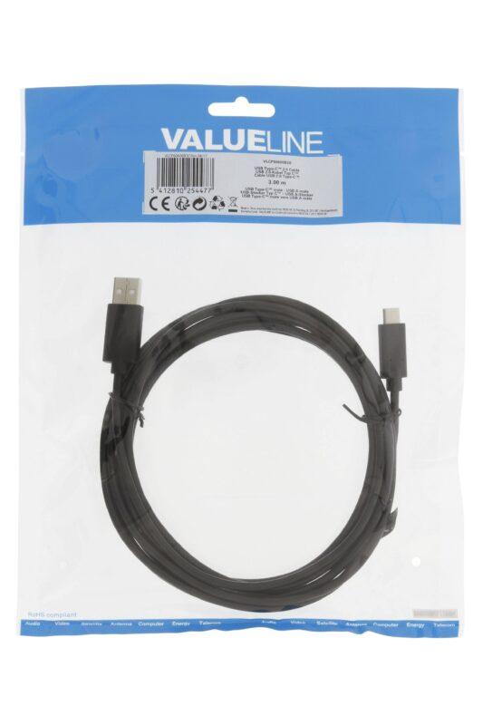 cablu usb type c 20 tata usb a tata 3m cupru negru valueline 2 scaled