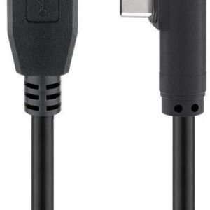 cablu usb type c tata la usb a 30 tata unghi 90 grade 05m negru 5gbit s goobay