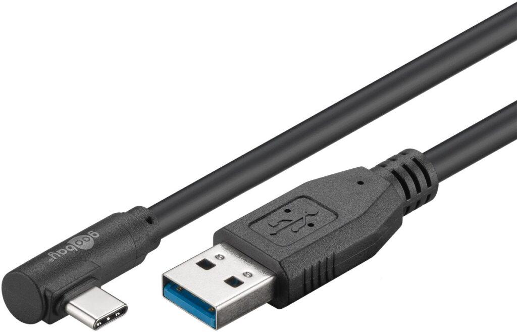 cablu usb type c unghi 90 grade la usb a 30 2m goobay 1