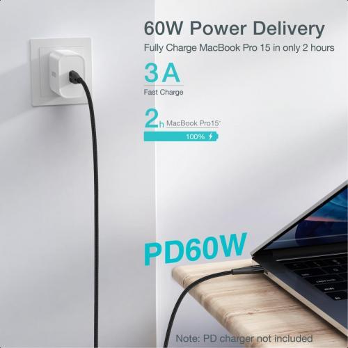 cablu usb type c usb type c choetech xcc 1003 pd 60w 12m negru 1