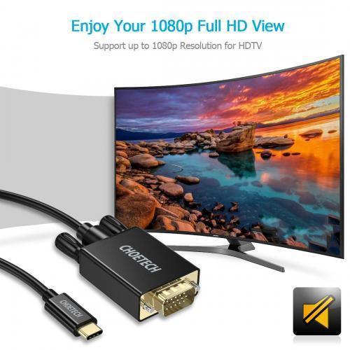 cablu usb type c vga choetech xcv 1801 18m negru 4