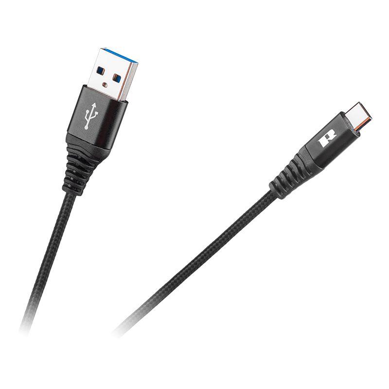cablu usb usb type c rebel 100cm negru 1m