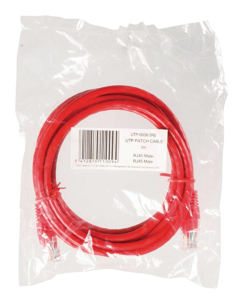 cablu utp cat5e mufat 3m patch cord rosu 1 scaled