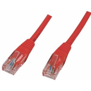 cablu utp cat5e mufat 3m patch cord rosu