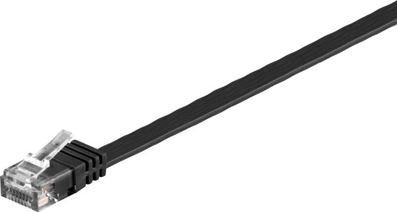 cablu utp cat6 patch cord 7m cupru negru goobay 1