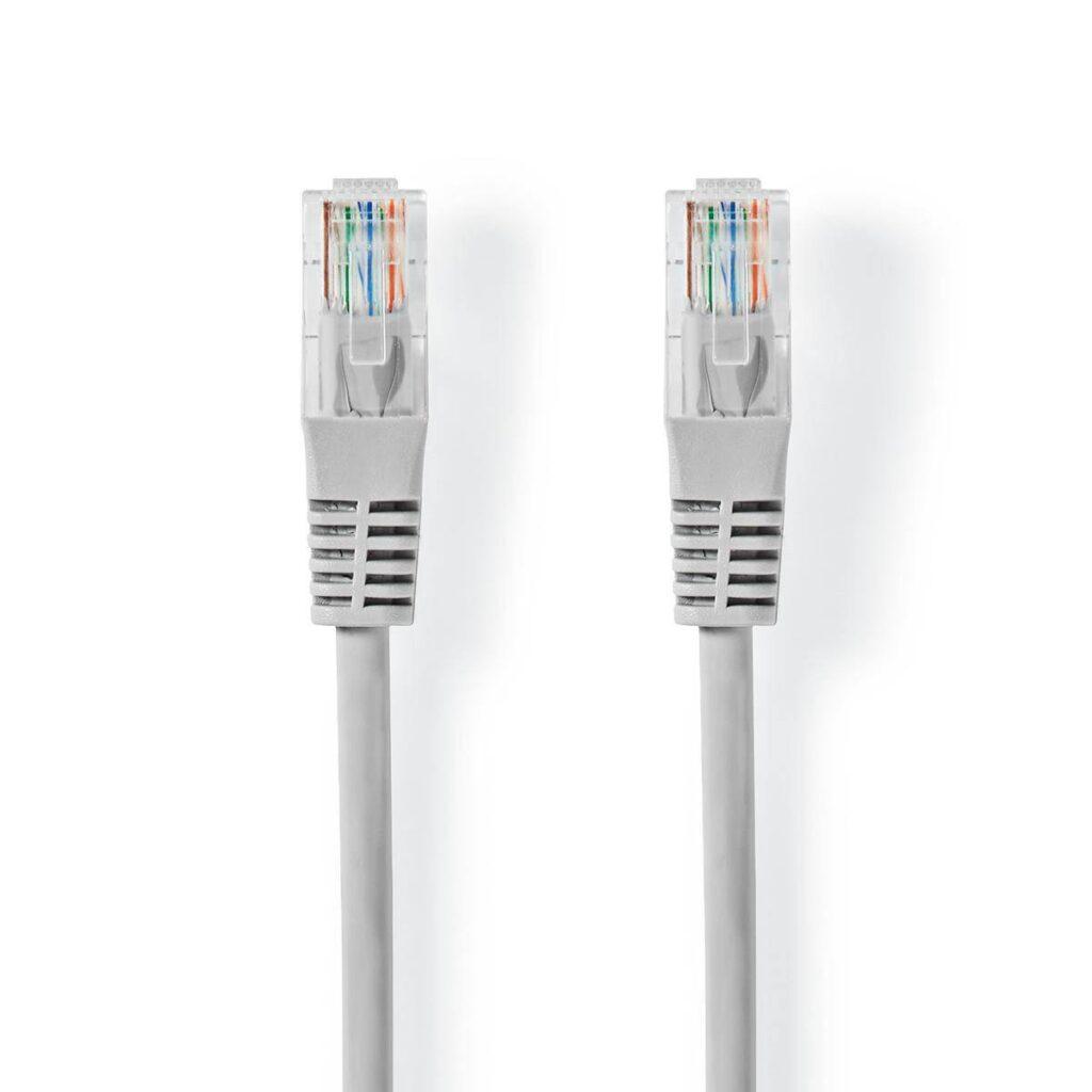 cablu utp nedis cat5e mufat 05m patch cord gri