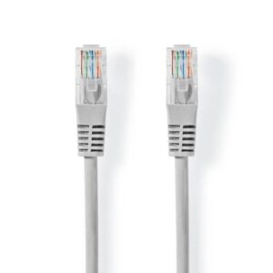 cablu utp nedis cat5e mufat 05m patch cord gri