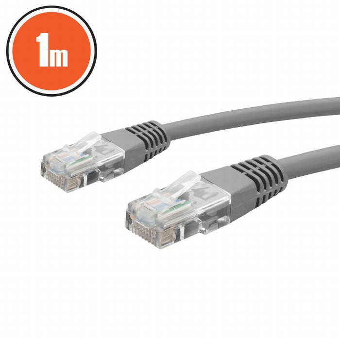 cablu utp patch rj45 8p8c cat5e 1m gri