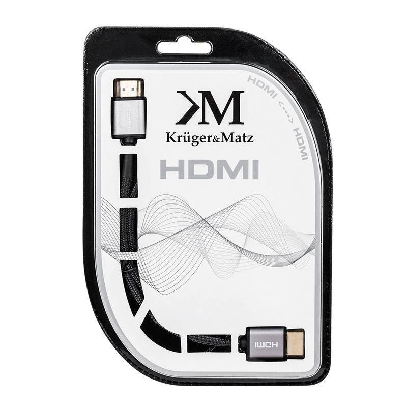 Cablu V2.0 HDMI 1.8m 4K 60Hz UHD Profesional Kruger&Matz 2 cablu v20 hdmi 18m 4k 60hz uhd profesional krugermatz 2