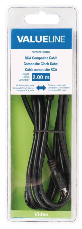 cablu video compozit rca tata la compozit rca tata 2m valueline 2 scaled