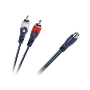 cablu y rca mama la 2x rca tata 02m cabletech