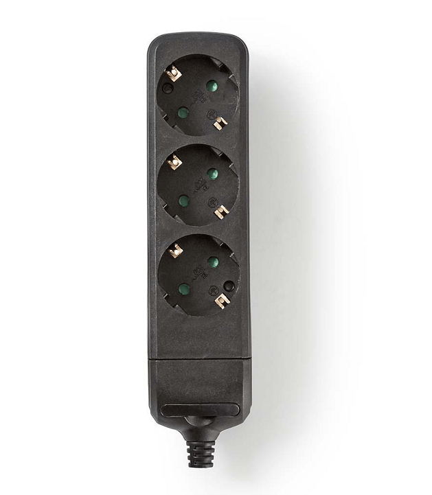 cap prelungitor nedis 3 prize protectie contacte fara cablu negru