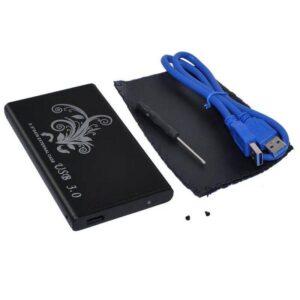 carcasa hdd 25 sata usb type c 31 include surubelnita cablu husa piele artificiala negru