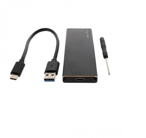 carcasa ssd m2 sata usb 31 negru cablu usb type c inclus