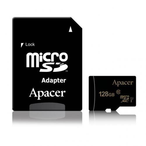 card microsdxc uhs i 128gb clasa 10 cu adaptor sd apacer 1