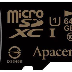 card microsdxc uhs i 64gb clasa 10 cu adaptor sd apacer 1