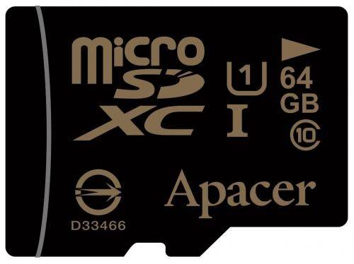 card microsdxc uhs i 64gb clasa 10 cu adaptor sd apacer 1
