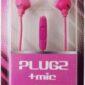 casca in ureche 35 mm roz cu microfon plugz maxell 1