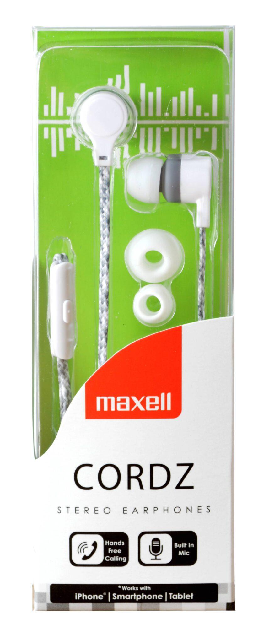 casca in ureche alb cordz maxell 2 scaled