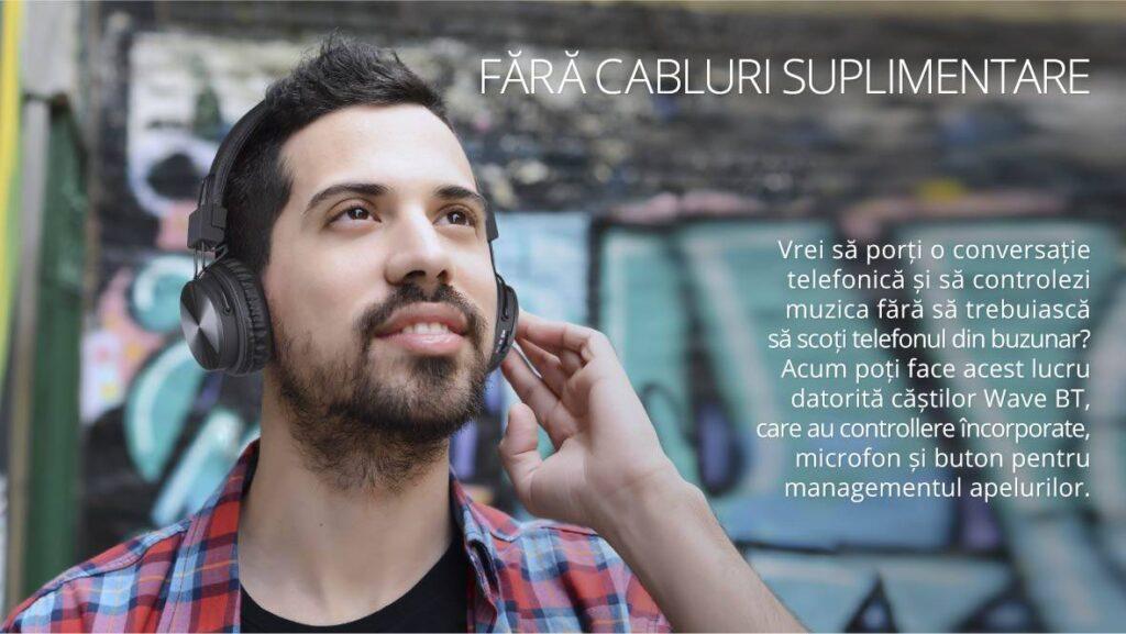 casti audio bluetooth wave negru krugermatz 4