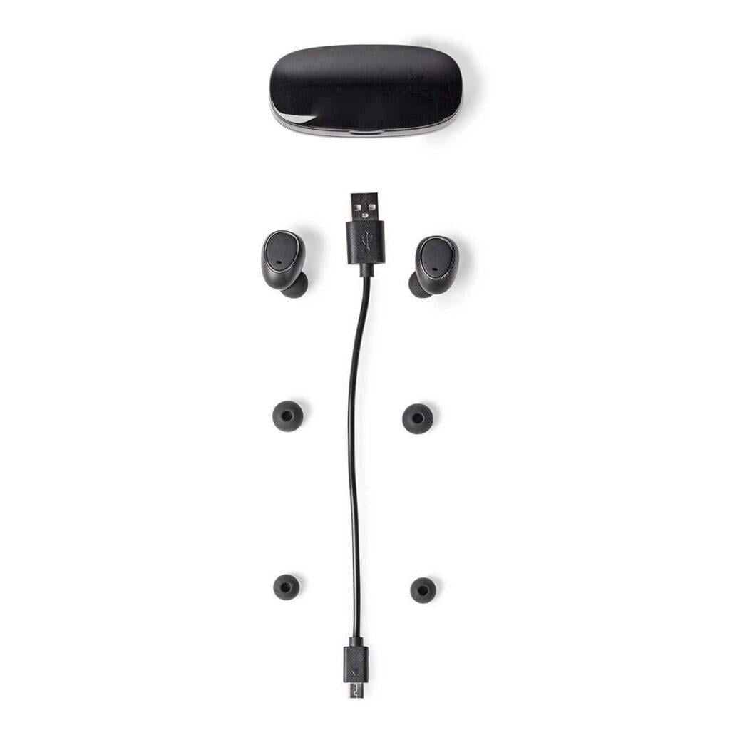 casti bluetooth in ear cu tehnologie true wireless stereo si reincarcare in carcasa nedis 1