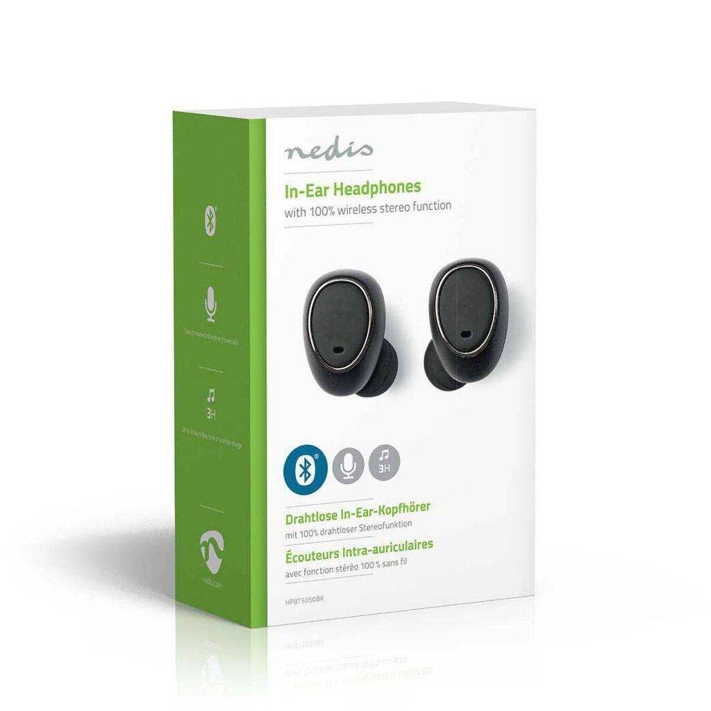 casti bluetooth in ear cu tehnologie true wireless stereo si reincarcare in carcasa nedis 11